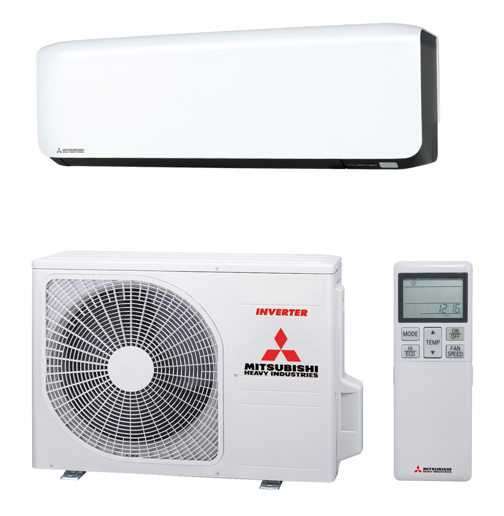Mitsubishi SRK35ZS-WB 3,5 kW contrast zwart-wit met ingebouwde Wifi.
